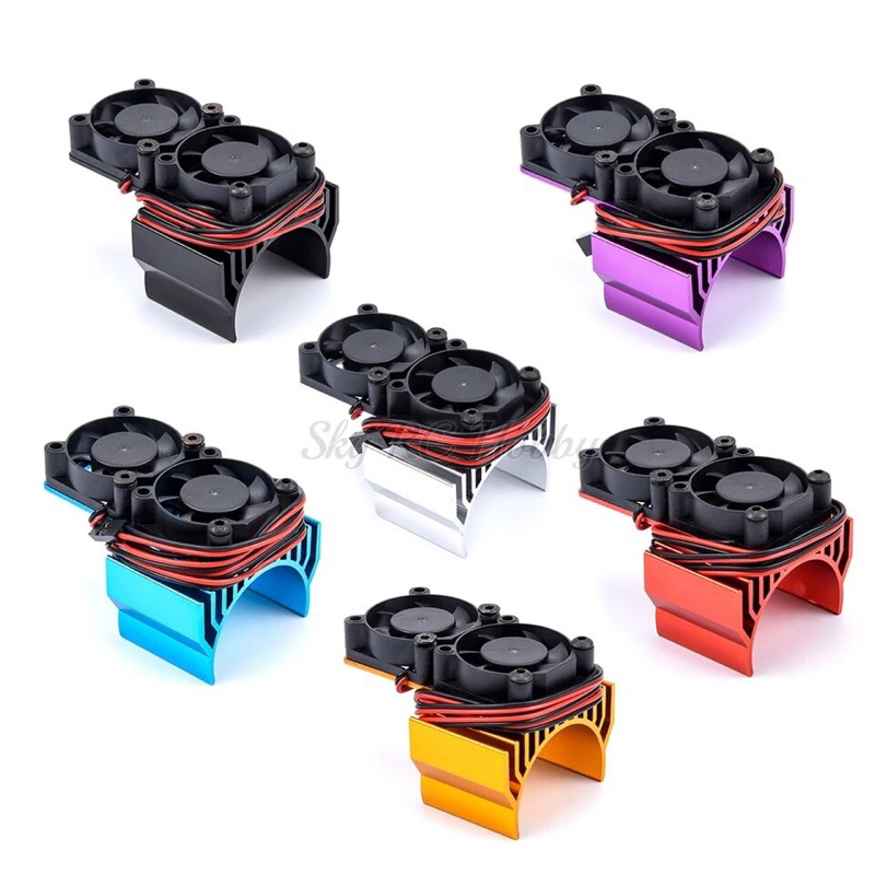 Quạt Tản Nhiệt Đôi Motor 540/550 3650 3660 hsp 94123 94107 wltoys 124019 124017