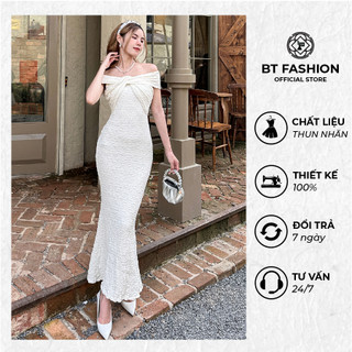 Đầm dự tiệc đuôi cá trễ vai SANG TRỌNG chất xốp nhún Nelly- BT097