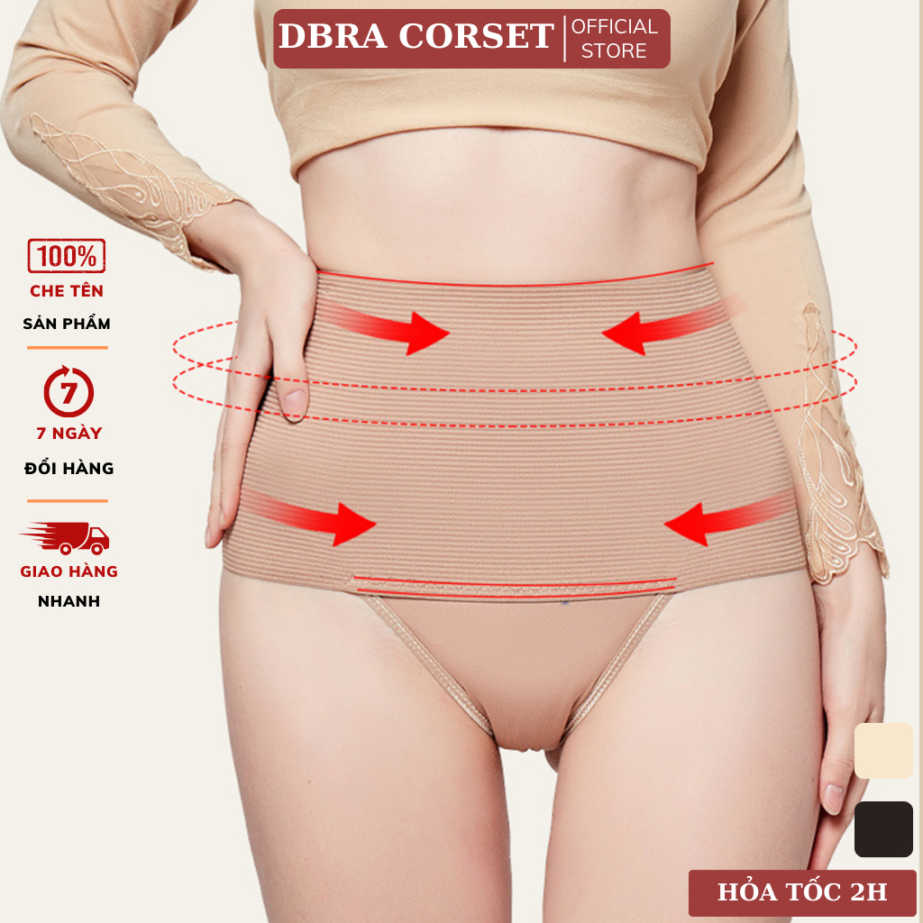 Quần Gen Nịt Bụng DBRA CORSET Chun Định Hình Siết Eo Thon gọn co dãn thoáng khí - GB.26