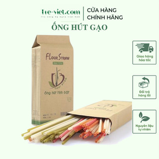 Ống Hút Bột Gạo - Ống Hút Gạo ăn được 0.5kg (có 4 màu) | Tre Việt