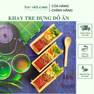 Khay tre đựng đồ ăn – Ống tre đựng sushi để trang trí decor | Tre Việt