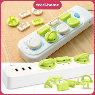 Nút Bịt Ổ Điện Nhựa Cứng Chống Giật Cháy Bảo Vệ Cho Bé 2 Chân Nhựa ABS Có Quai Xách Chịu Nhiệt Cao TEECI U151