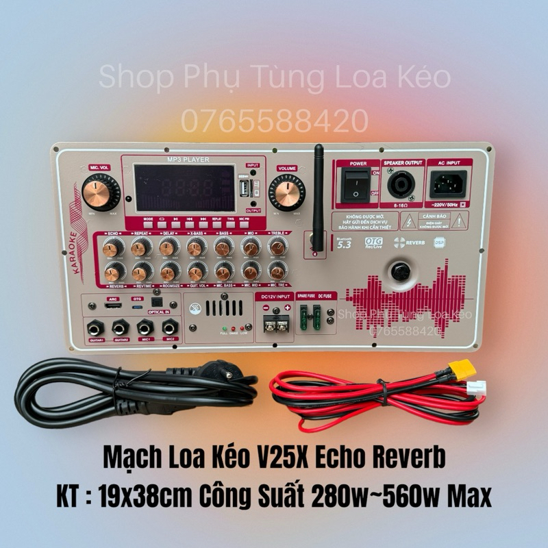 Mạch Loa Kéo V25X Echo Reverb 300~600w
