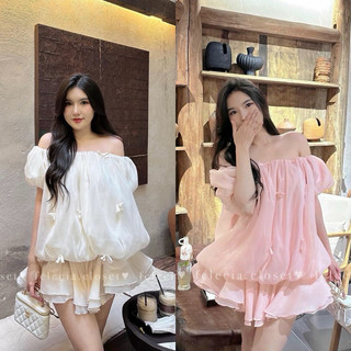 Set áo peplum kèm short