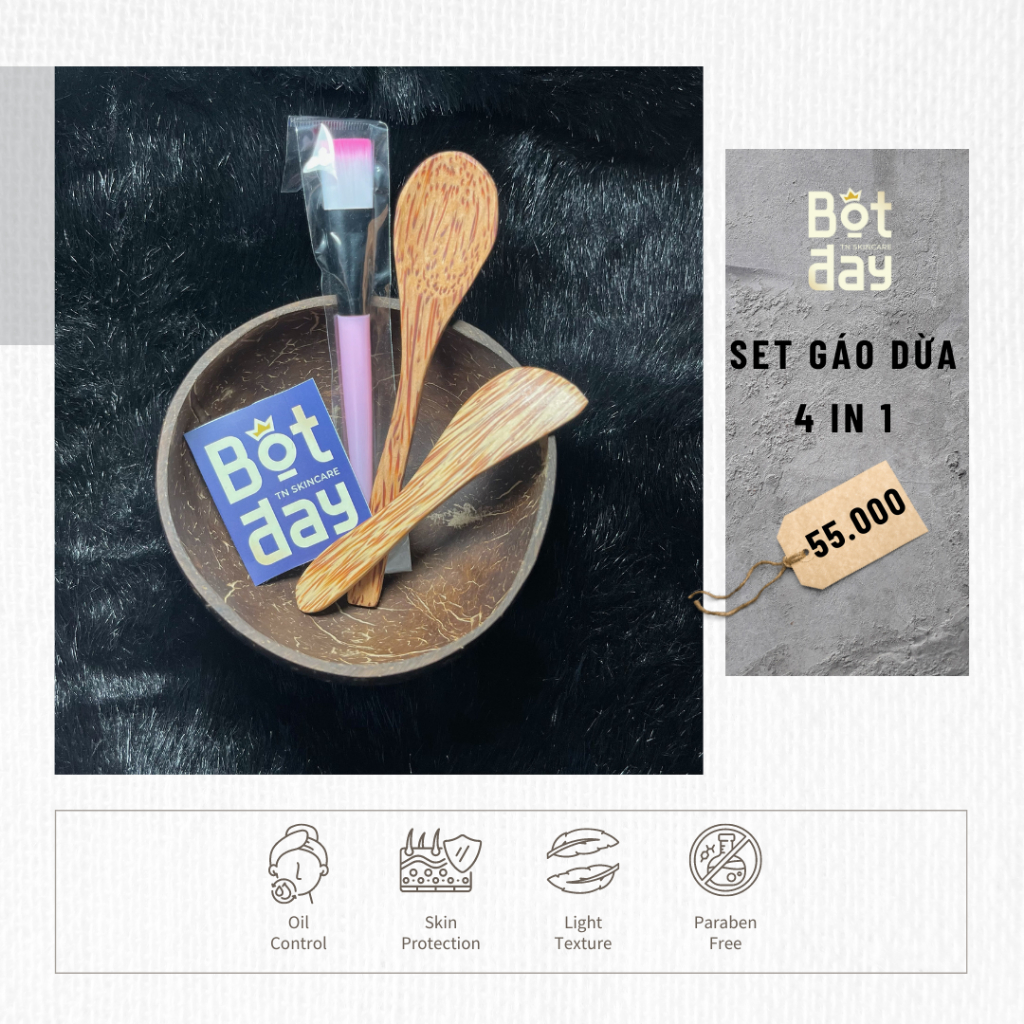 Bộ Chén Gáo dừa 4in1