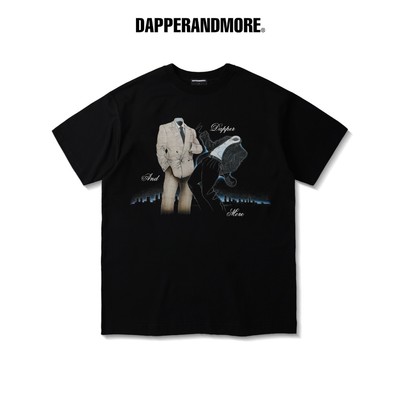 Áo Thun Unisex DAPPERANDMORE"NIGHT DANCER T-SHIRT" Form Rộng Oversize 100% Cotton 250GSM - Đen