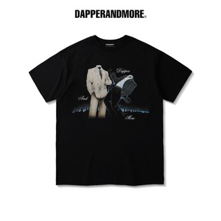 Áo Thun Unisex DAPPERANDMORE Night Dancer Form Rộng Oversize 100% Cotton 250GSM - Black