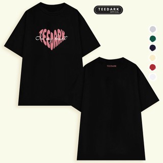 Áo thun unisex hoạ tiết TEEDARK trái tim Chất cotton mềm mịn, Áo phông nam nữ form rộng tay lỡ - Mã TDPT661