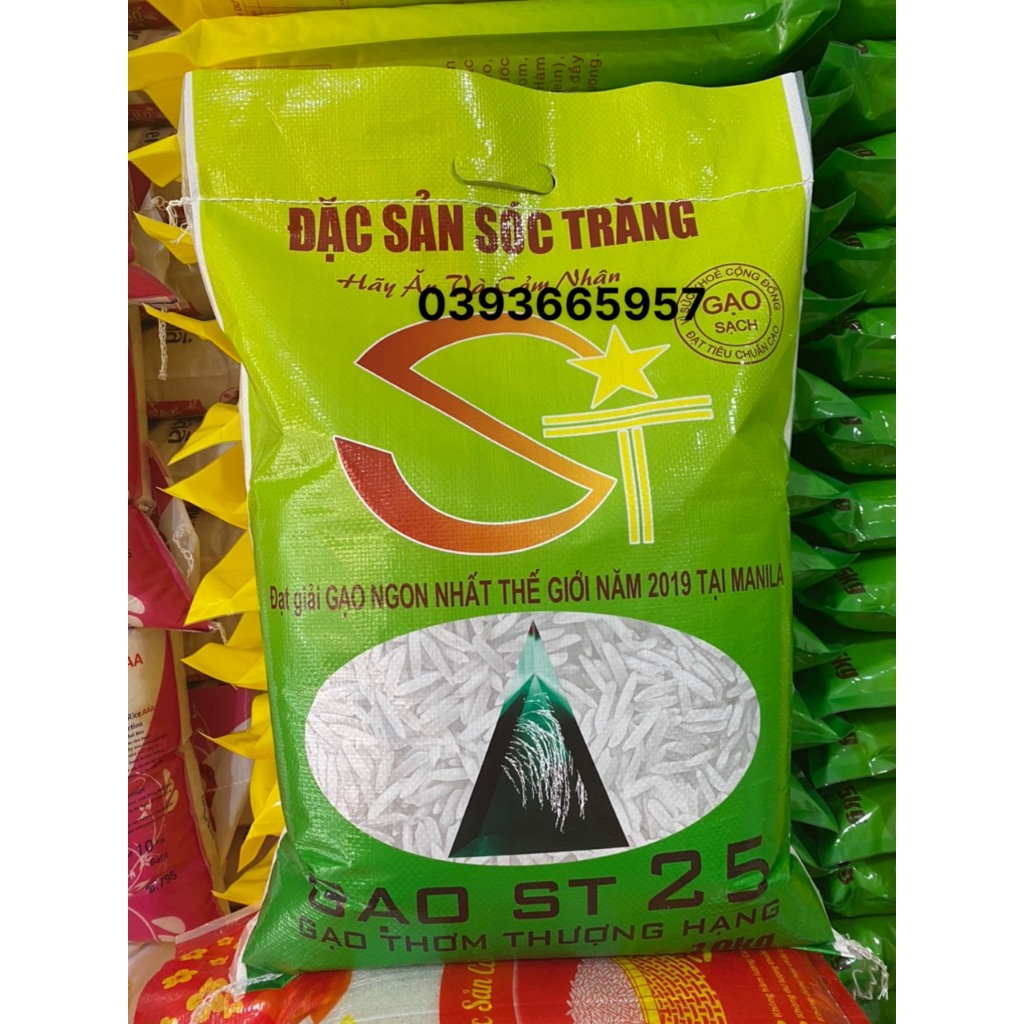 Gạo ST25 Dẻo Mềm Cơm thơm cơm Túi 5Kg (   Bao May ) | BigBuy360 - bigbuy360.vn