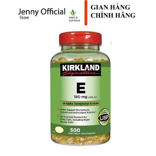 Vitamin E 400 IU 500 Viên Kirkland Của Mỹ, hỗ trợ chăm sóc Da, ngăn ngừa lão hóa
