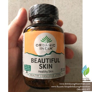 Viên Uống Thảo Mộc Đẹp Da - Giảm Mụn Organic India Beautiful Skin, 60 Viên