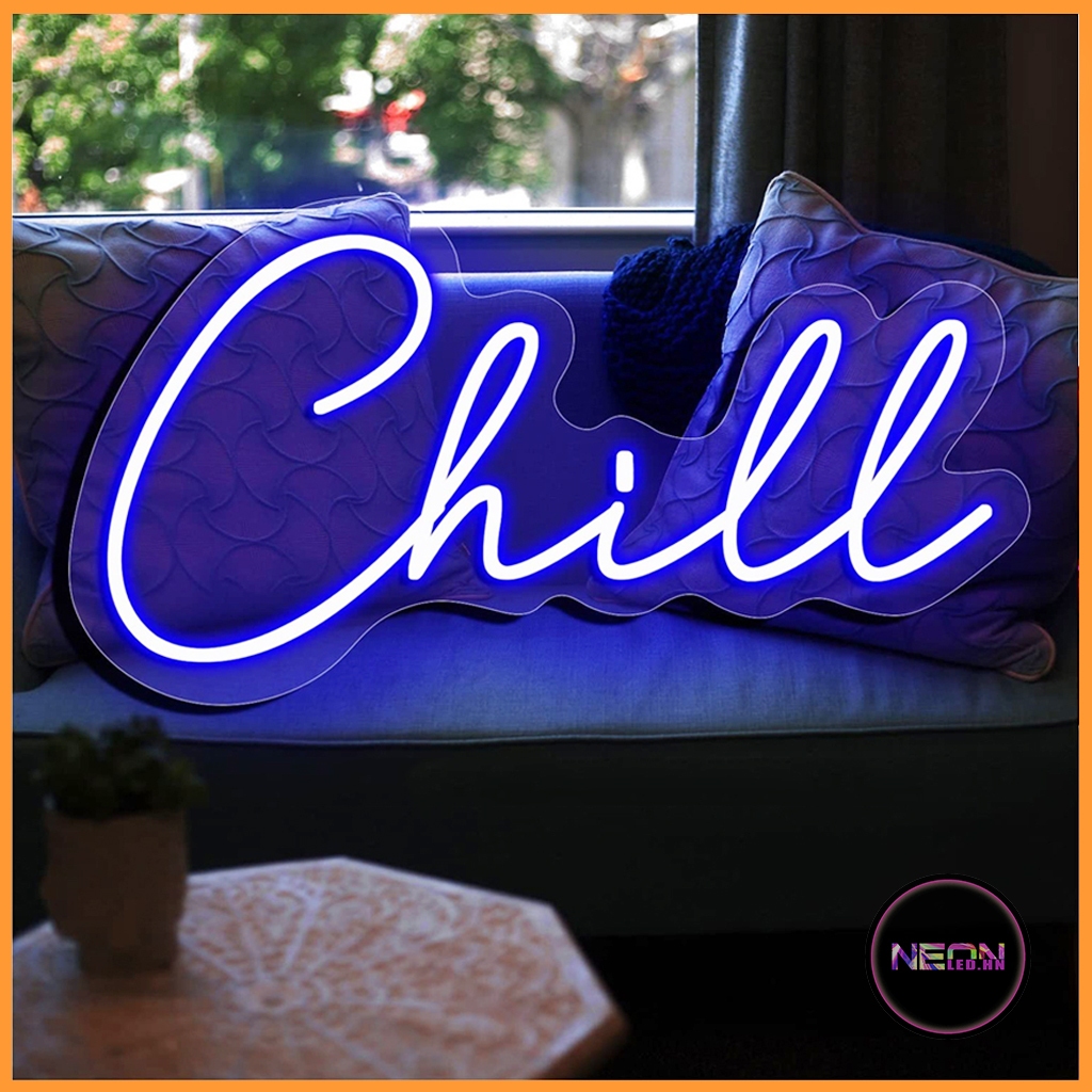 Đèn Led Neon Chữ CHILL Trang Trí Phòng Ngủ Treo Tường Đa Dạng Màu Sắc, Cực Đẹp