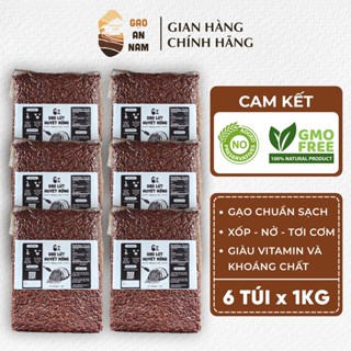   COMBO 6KG  Gạo Lứt Huyết Rồng An Nam  - theo hướng Hữu Cơ - LOẠI NGON Ăn Kiêng Thực Dưỡng 