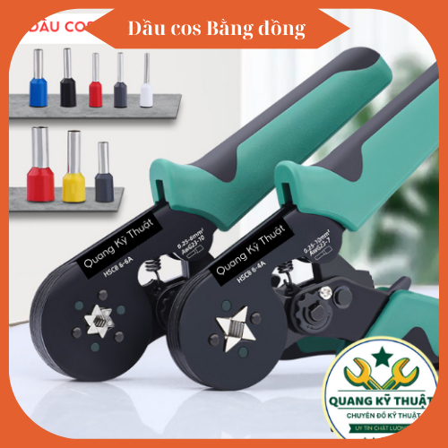 [ Đầu cos Đồng] Kìm Bấm Cos Tròn HSC8 6-4A và HSC8 6-6A  cos đủ loại cos đồng ống tròn có bán lẻ cos