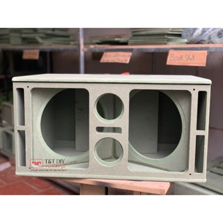 Vỏ box loa K10 hỏa tiễn bass 25 KT 59x31x37 gỗ mdf xanh 12mm, kiểu dáng độc đáo, cho ra chất âm rất hay