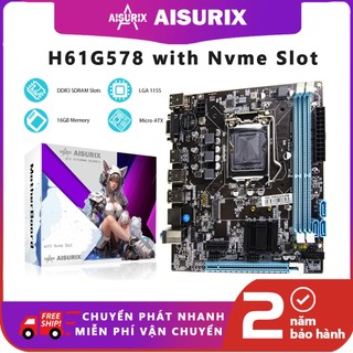 Aisurix main h61 h81 mainboard bo mạch chủ chính hãng lga 1150 lga 1155
