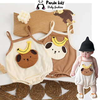 Bodysuit 2 dây hình chuối dễ thương cho bé gái bé trai chất tăm lạnh mềm mát, Body chip cho bé sơ sinh thoáng mát