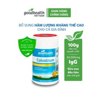 Sữa non Goodhealth Colostrum 100g(20000mg kháng thể IgG) Tăng đề kháng,hệ miễn dịch trẻ nhỏ,người lớn [CHÍNH HÃNG]