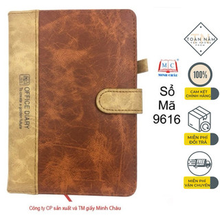 Sổ da khuy bấm cao cấp Minh Châu 240 trang