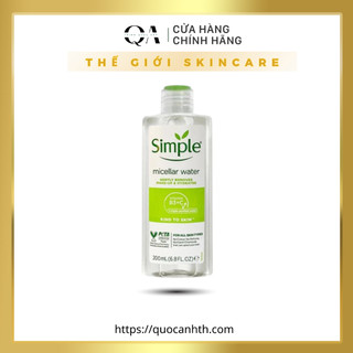 Nước Tẩy Trang Simple Micellar Cleansing Water Làm sạch da Anh Quốc 200ml & 400ml