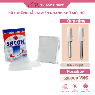 Chất thông cầu và cống - Bột Thông tắc nghẽn nhanh khử mùi hôi Sacom 180g