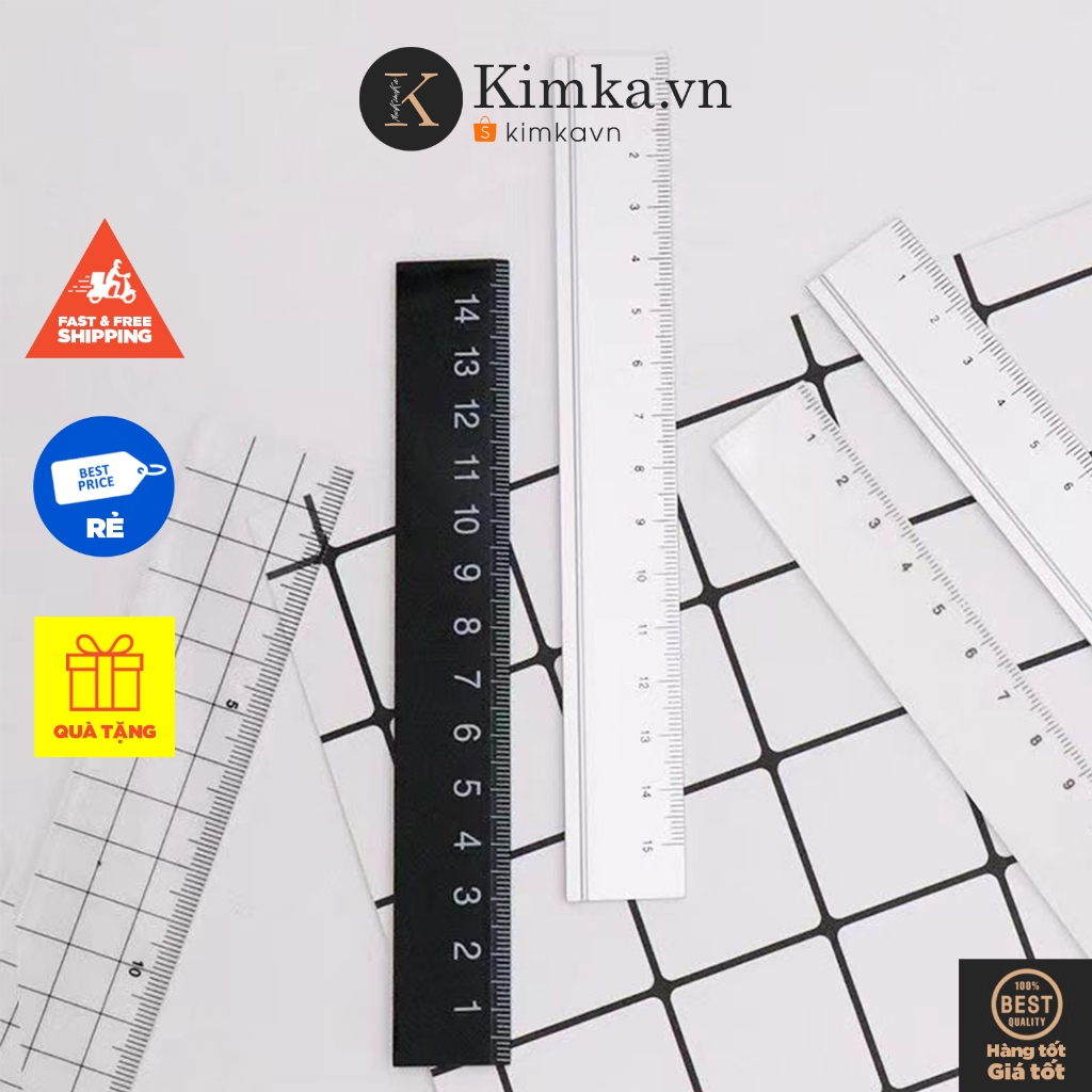 (536) Thước Kẻ MUJI 15CM Số To