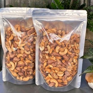 500gr hạt điều rang muối loại bể đôi túi zip 500gr