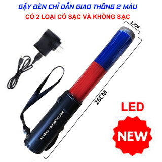 GẬY ĐÈN CHỈ HUY CHỈ DẪN GIAO THÔNG 2 MÀU , GẬY PHÂN LUỒNG GIAO THÔNG ,ĐÈN CẢNH BÁO - SỬ DỤNG PIN