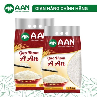 Combo 2 túi gạo thơm a an 5kg - thương hiệu gạo a an