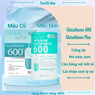 Viên uống trắng da glutathione 600 và viên uống lacir glutathione plus ngừa nám cải thiện nội tiết tố nữ hộp 30 viên