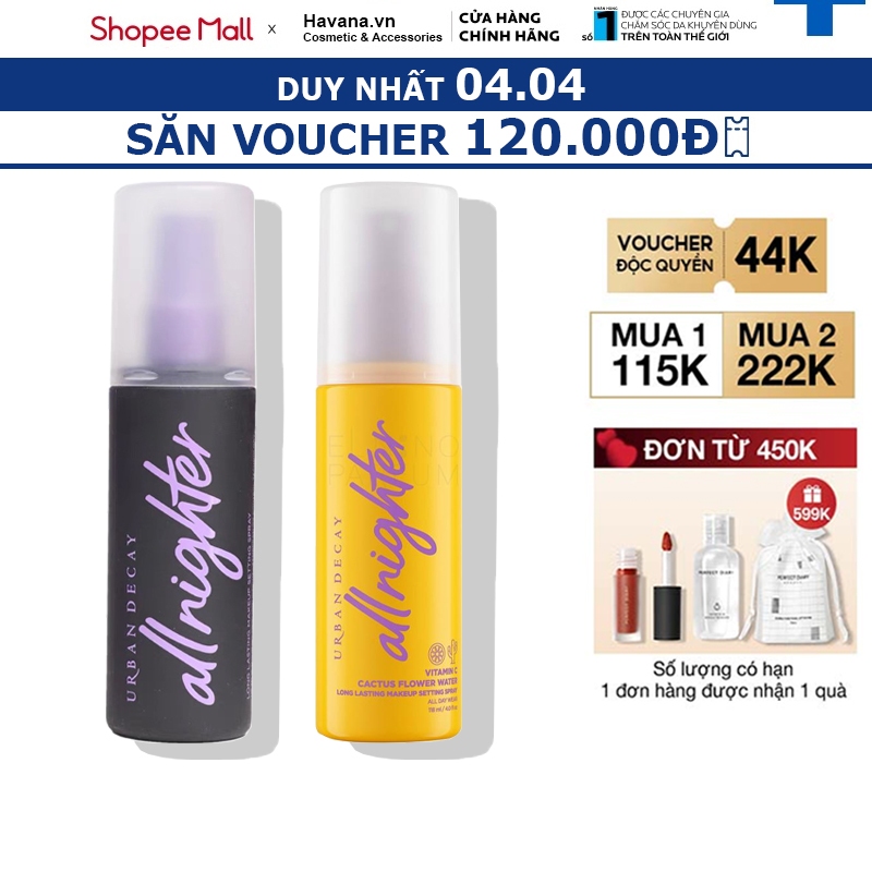 Xịt khoáng khoá nền URBAN DECAY Makeup Setting Spray Chiin Beauty