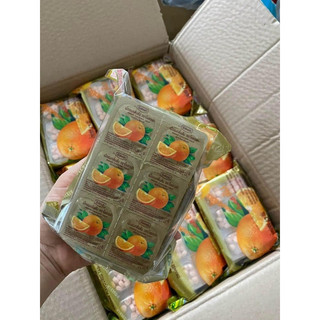 Lốc 24 kẹo vitamin c trái tim roscela cam của thái lan, kẹo c vị cam thái lan tuổi thơ