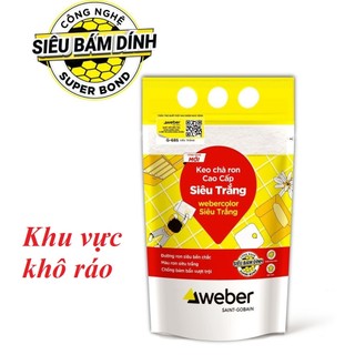 Keo chà ron Weber dùng cho khu vực trong nhà khô ráo, chống nấm mốc, rêu đen và vi khuẩn, nhiều màu sắc.