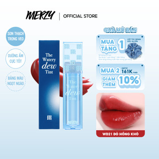  Son Tint Bóng Hàn Quốc Bền Màu, Lâu Trôi Cho Đôi Môi Căng Mọng, Ẩm Mịn Merzy The Watery Dew Tint 4g