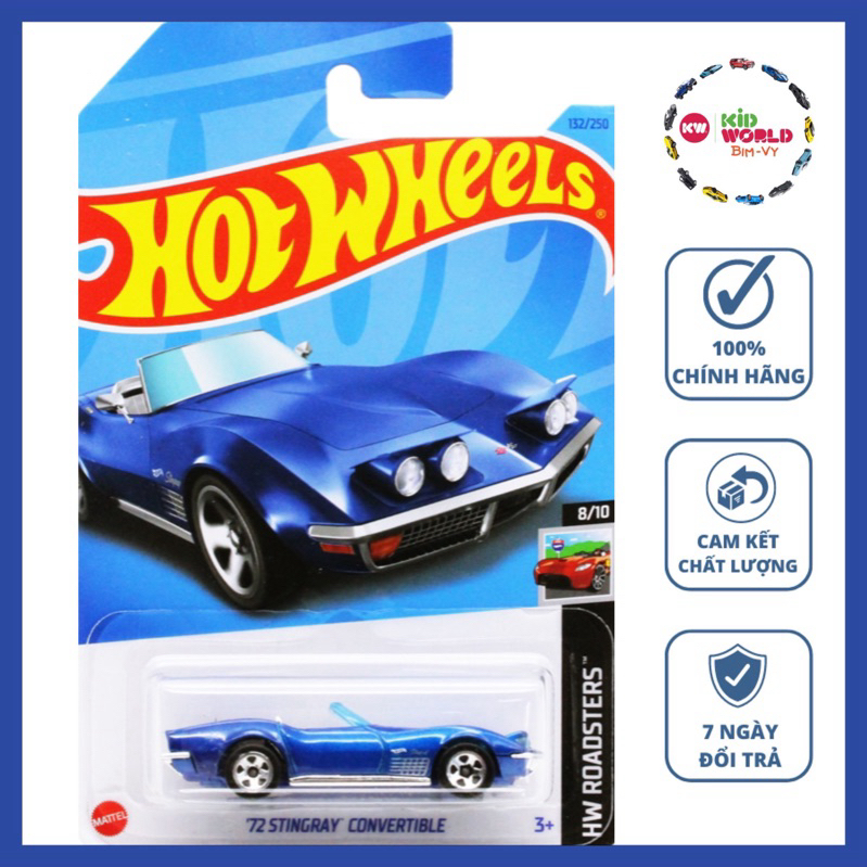 Xe mô hình Hot Wheels basic '72 Stingray Convertible HKG60.