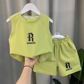 Sét đồ sát nách bé trai mùa hè,chất cotton vải chính phẩm thoáng mát,thấm hút mồ hôi,hàng qc cho bé Babimama B04.3