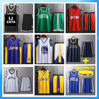 Bộ quần áo bóng rổ ZATA áo bóng rổ nam nữ các câu lạc bộ NBA Lakers GDS Bull Celtic Net cao cấp