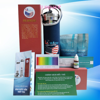 Bình nước tạo Kiềm US Water 500ml va 400 ml  Kèm 2 túi đá khoáng