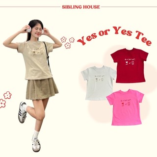  Mẫu mới mùa hè 2024 Áo thun nữ tay ngắn cổ tròn form baby tee dễ thương thêu chữ You love me? Yes or Yes