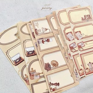 Junarystudio - Set 20 tờ giấy note giấy trang trí sổ tay cổ điển vintage journal