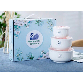 Bộ 3 bát có nắp hút chân không