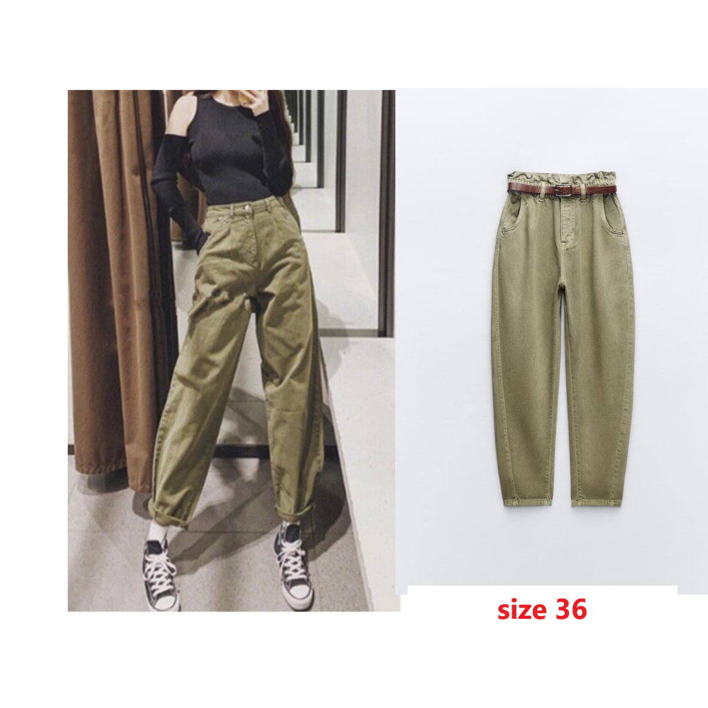 Quần Jean ZARA vợt SALE kèm belt Auth size 36
