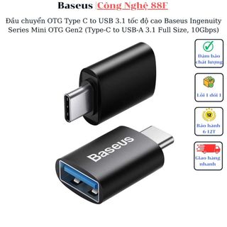 Đầu chuyển otg type c to usb 3.1 tốc độ cao baseus ingenuity series mini otg gen2