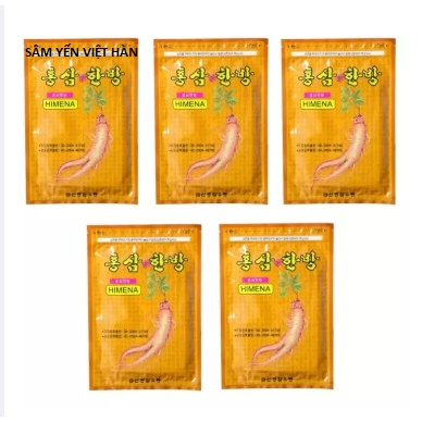 COMBO 5 TÚI CAO DÁN HỒNG SÂM HÀN QUỐC ( 1 TÚI 20 MIẾNG)