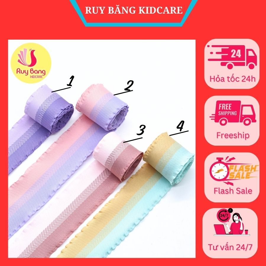Ruy băng thô 2 màu 4cm RB2310