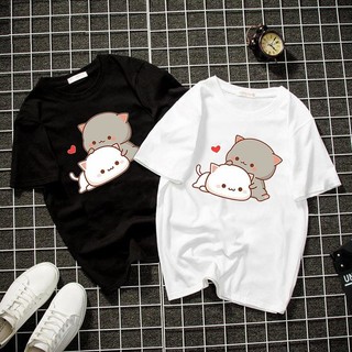 (SALE 50%)Áo thun đôi - áo cặp unisex chibi mèo dễ thương - Giá chỉ 1 áo