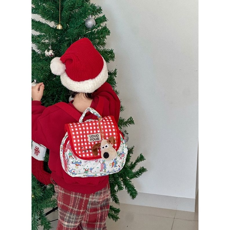 Balo mẫu mới 2024, chất liệu đẹp dày dặn kèm thú bông như hình cho bé