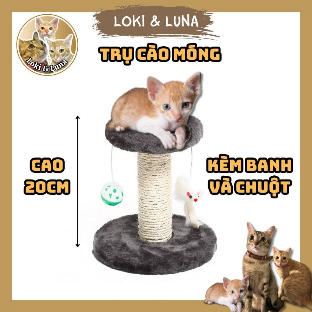 [HỎA TỐC]  Trụ Cào Móng Kèm Đồ Chơi Quả Bóng & Con Chuột Thư Giãn Xả S