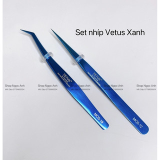 Nhíp Vetus Chuẩn Màu Xanh Cong Và Thẳng - Ảnh Thật Được Chụp Tại Shop