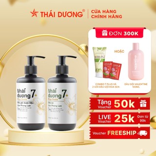 Cặp Dầu gội & Dầu xả dược liệu Thái Dương 7 Plus / 7 Plus Gold 500ml - Sao Thái Dương
